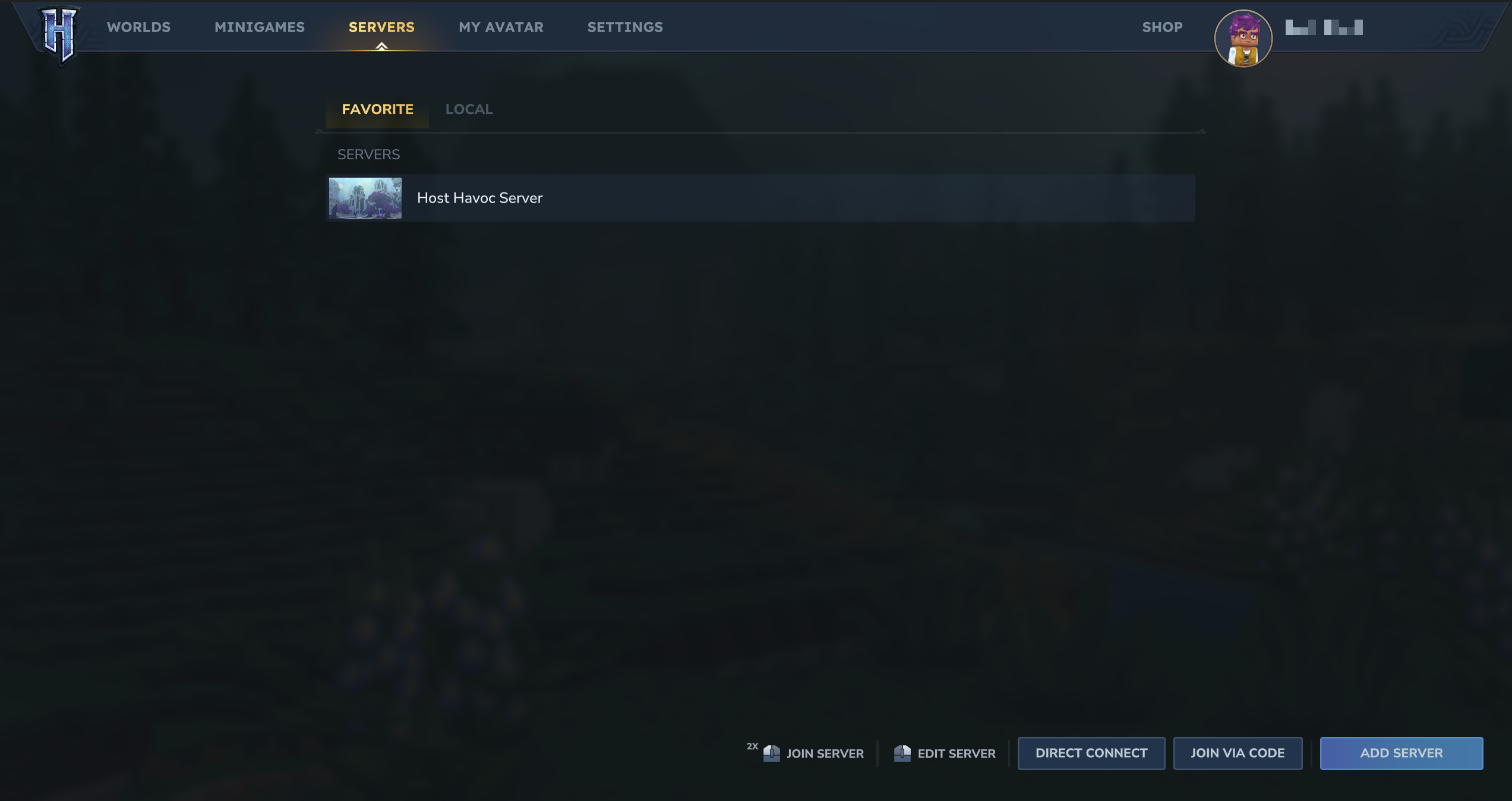 Hytale Add Server-dialoogvenster met verbindingsgegevens en servernaam ingevuld