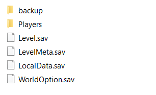 Local Palworld save files shown in the Windows file explorer