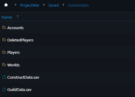 The GameStates save data folder shown in an FTP client